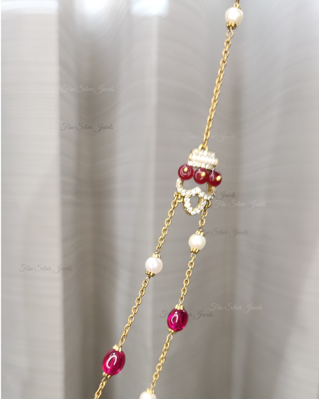 925 Silver Rosy Pendant Necklace