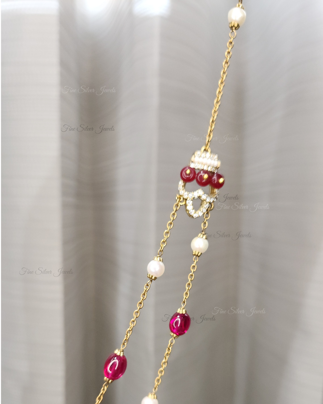 925 Silver Rosy Pendant Necklace