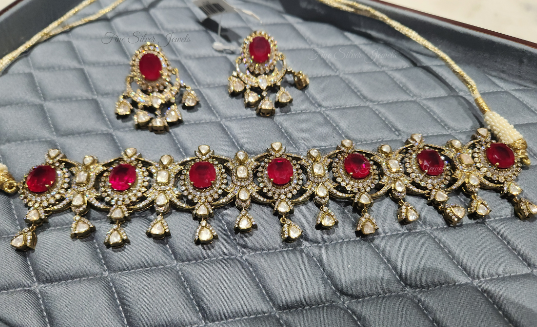 925 Silver Rajrupa Necklace Set