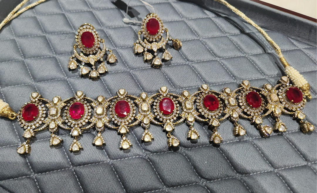 925 Silver Rajrupa Necklace Set
