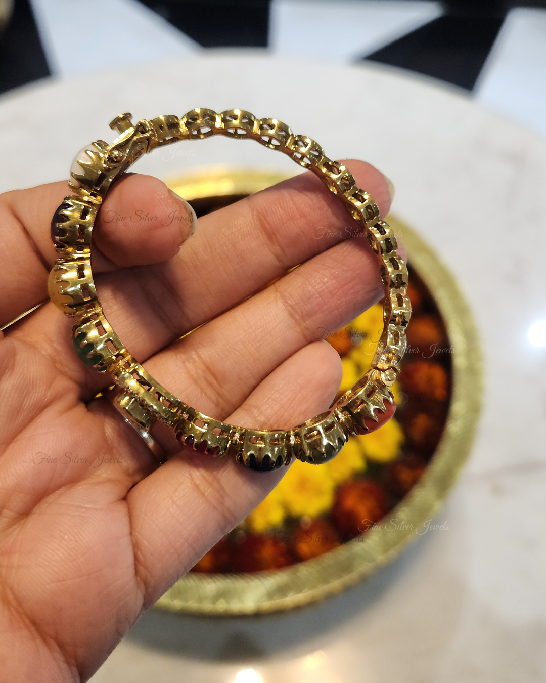 925 Silver Dhriti Navratan Bracelet