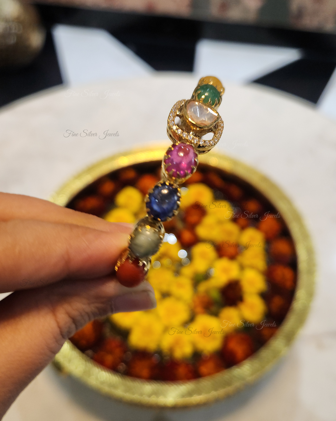 925 Silver Dhriti Navratan Bracelet