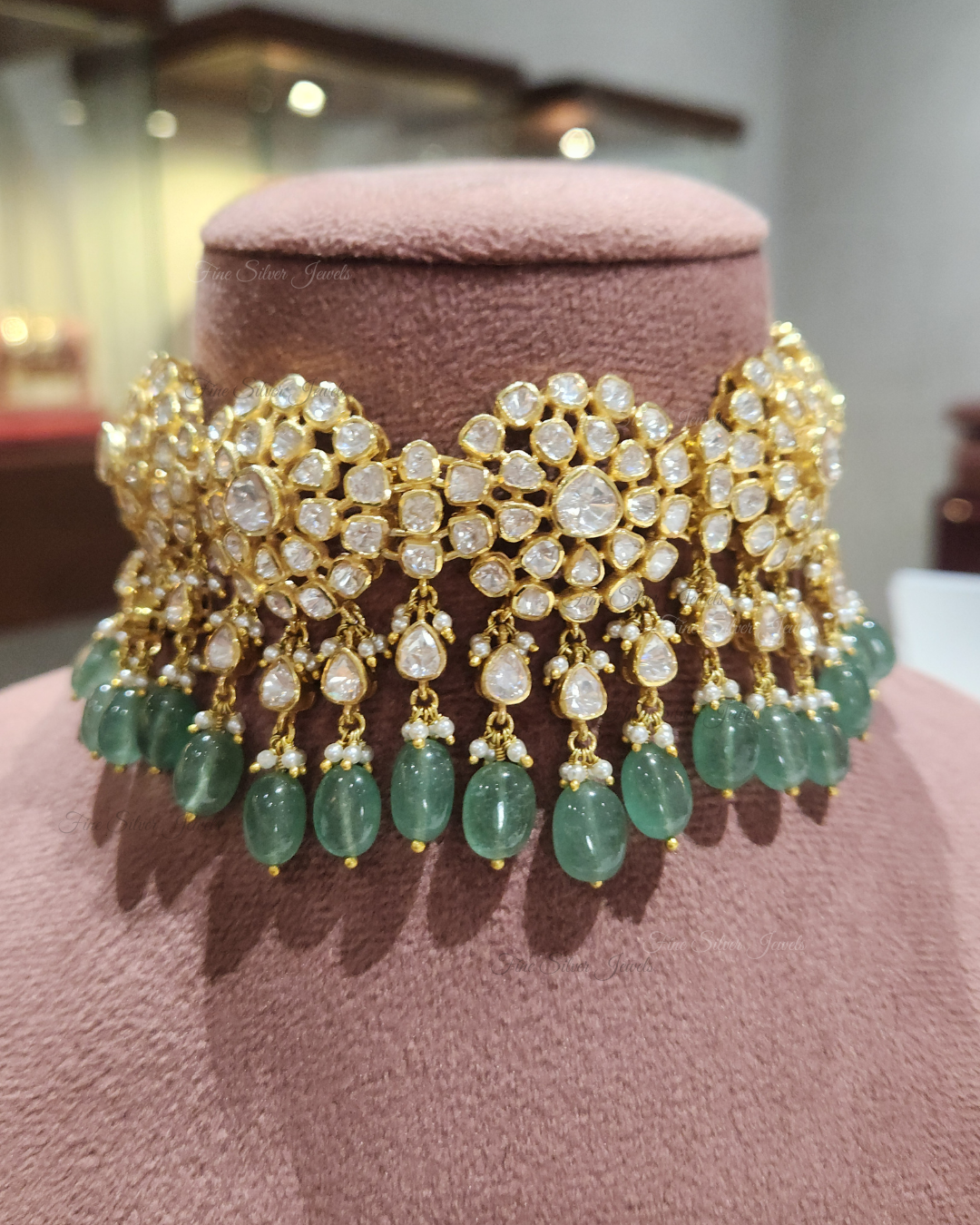 925 Silver Riddha Choker Necklace Set