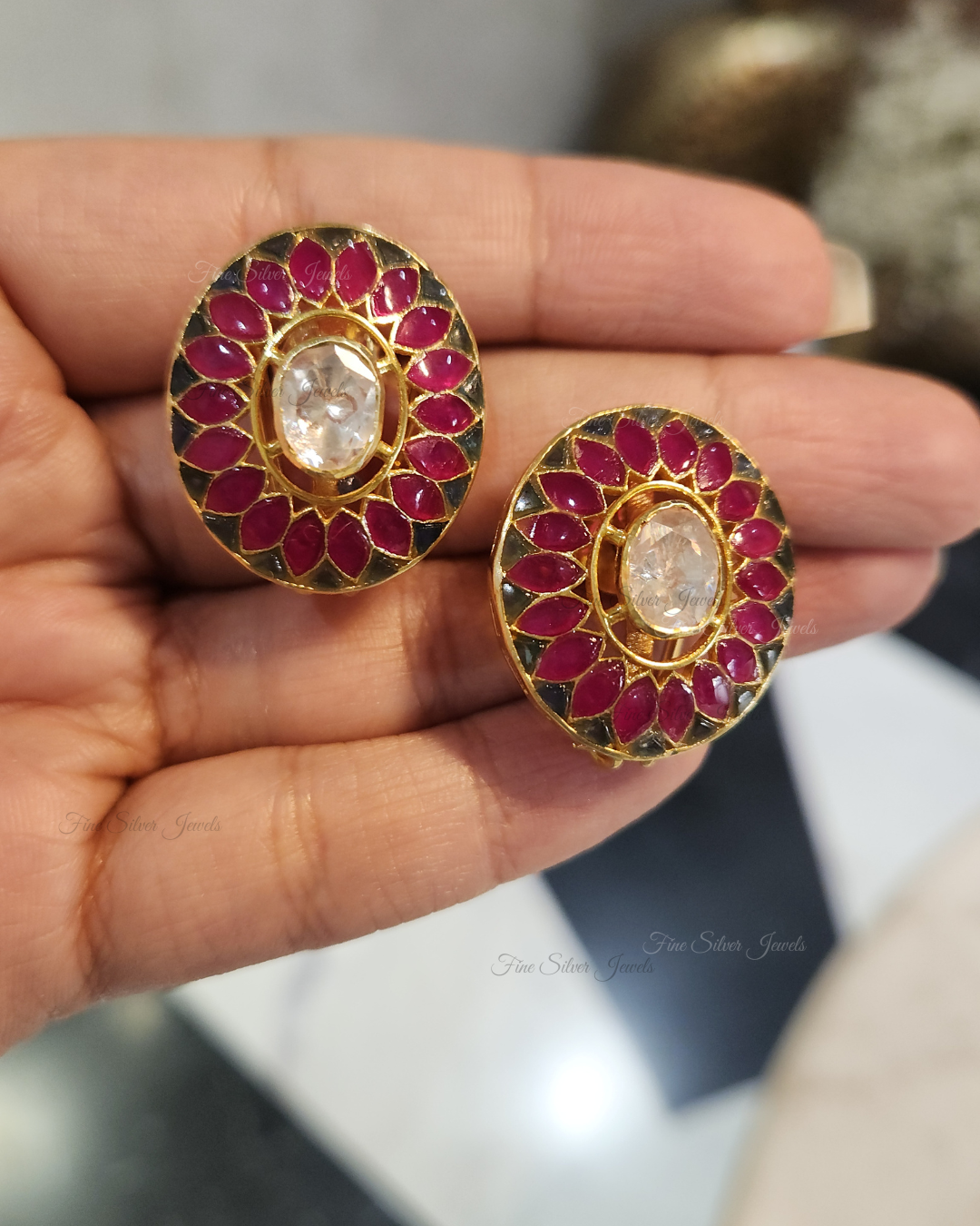 925 Silver Gunjan Earrings
