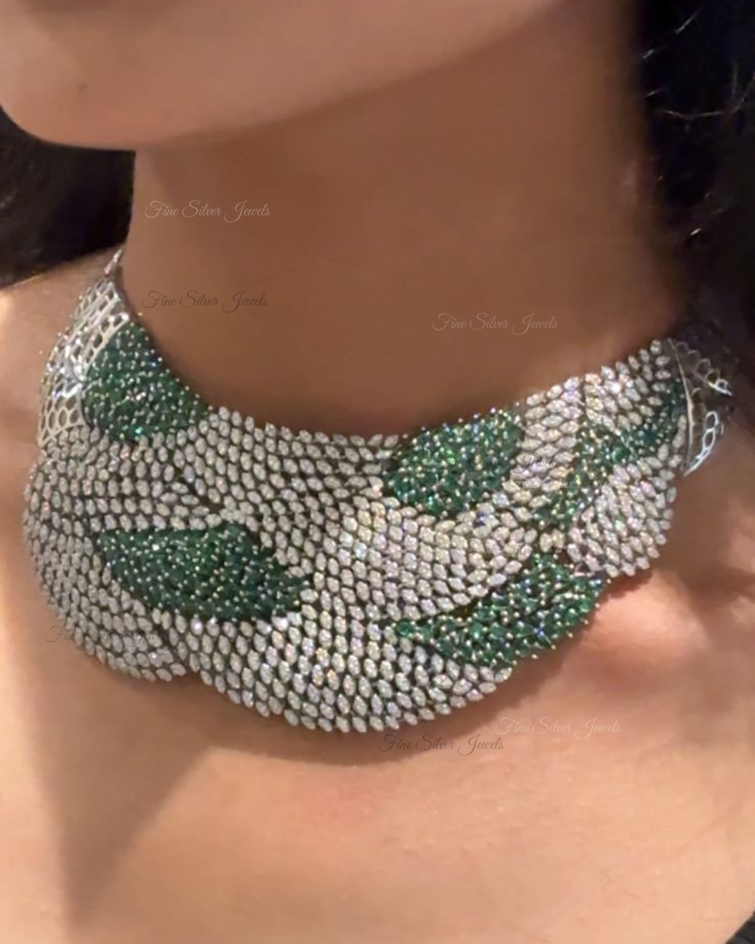 925 Silver Rubab Necklace Set