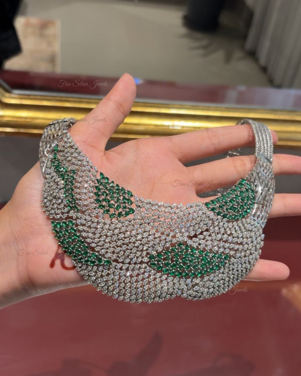 925 Silver Rubab Necklace Set