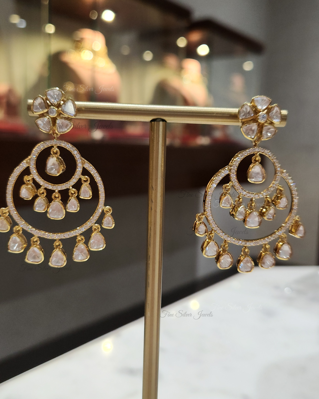925 Silver Nidhi Polki Earring