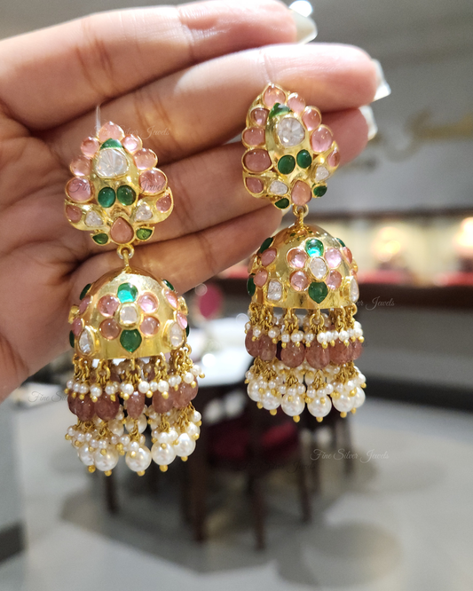 925 Silver Nia Jhumka Earrings