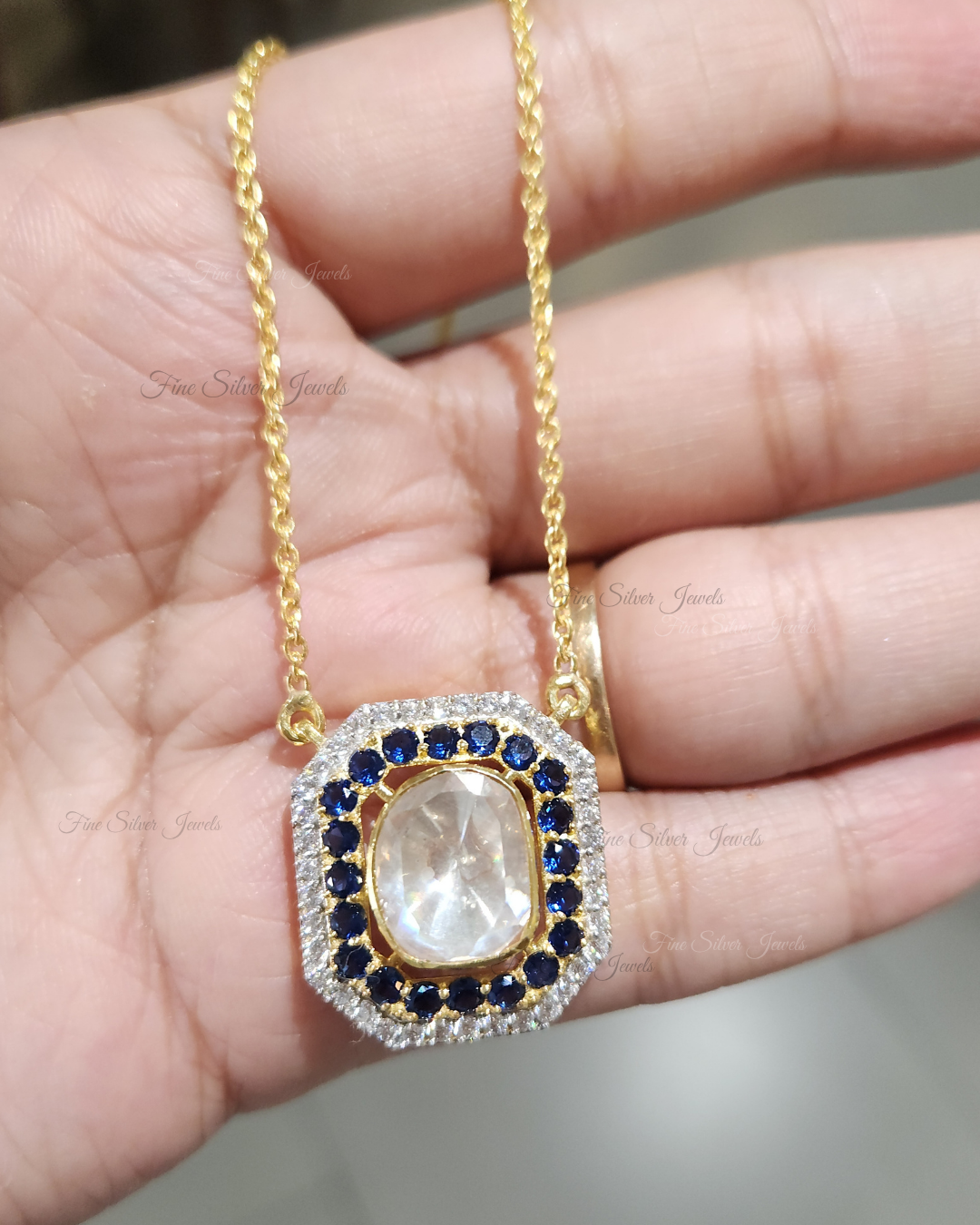 925 Silver Yami Chain Pendant Set