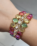 925 Silver Bhuvika Multi Tourmaline  Bracelet