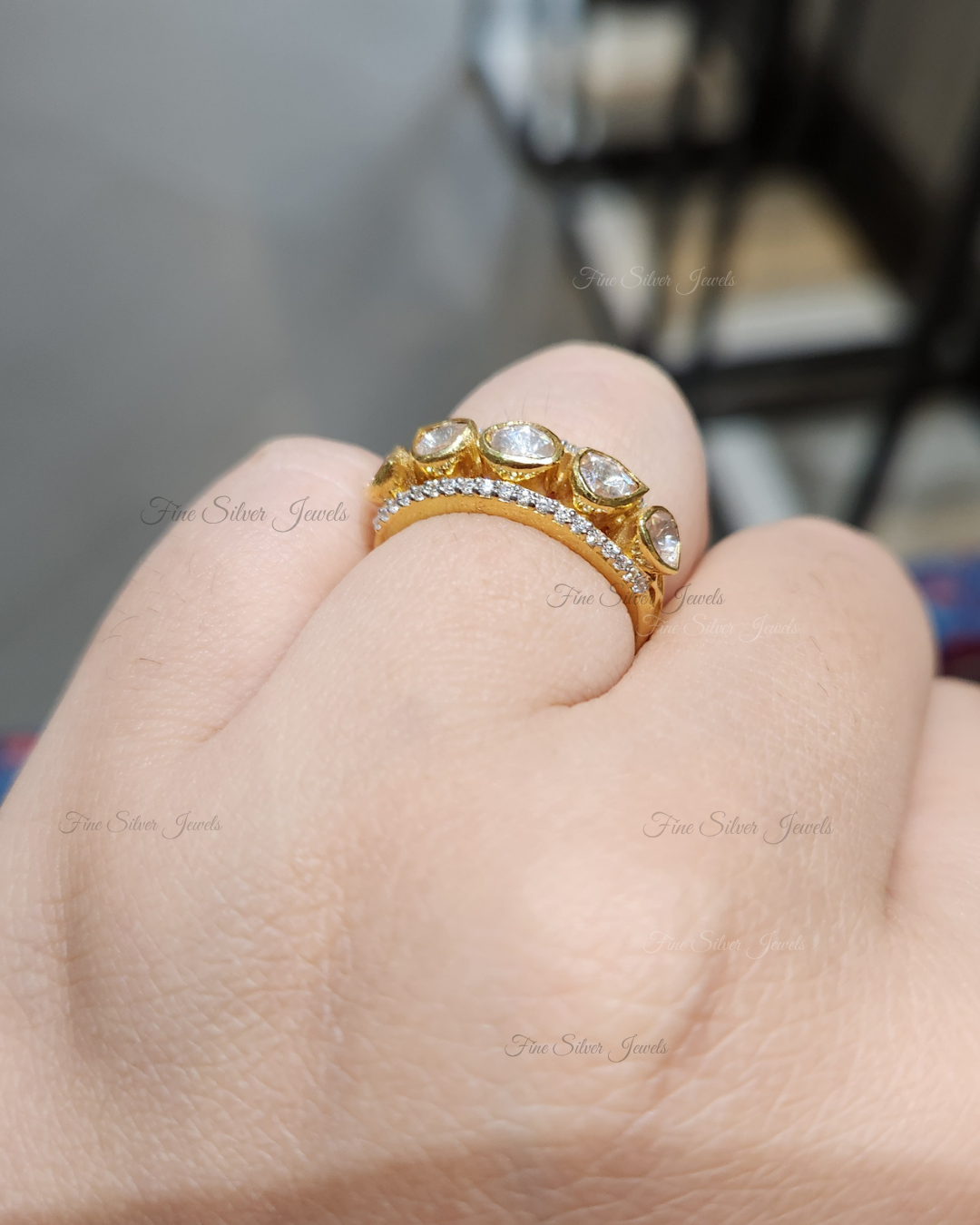 925 Silver Gitanjali Ring