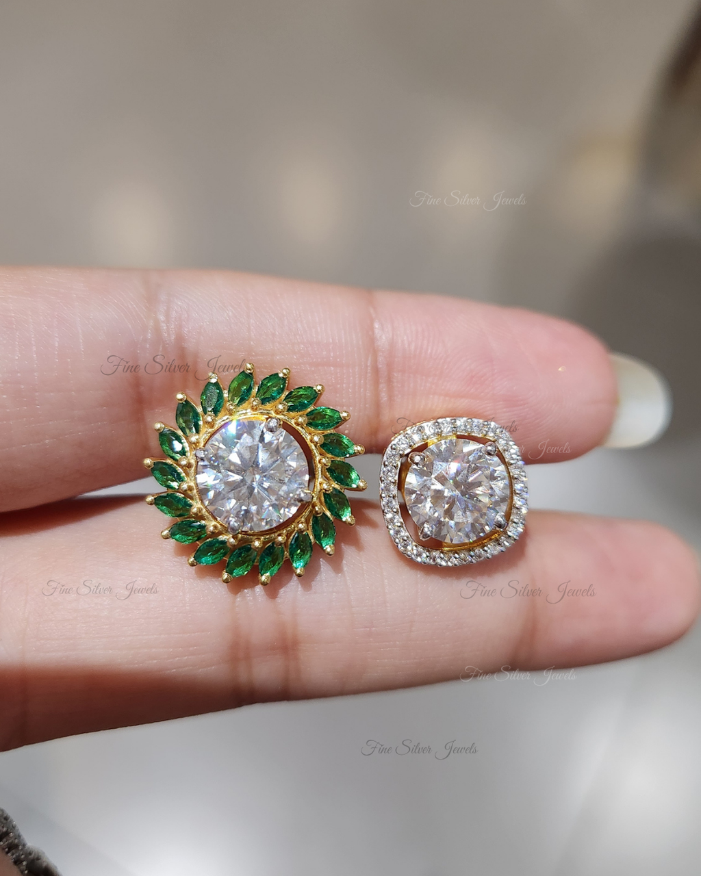 925 Silver Ojasvi Moissanite Earring