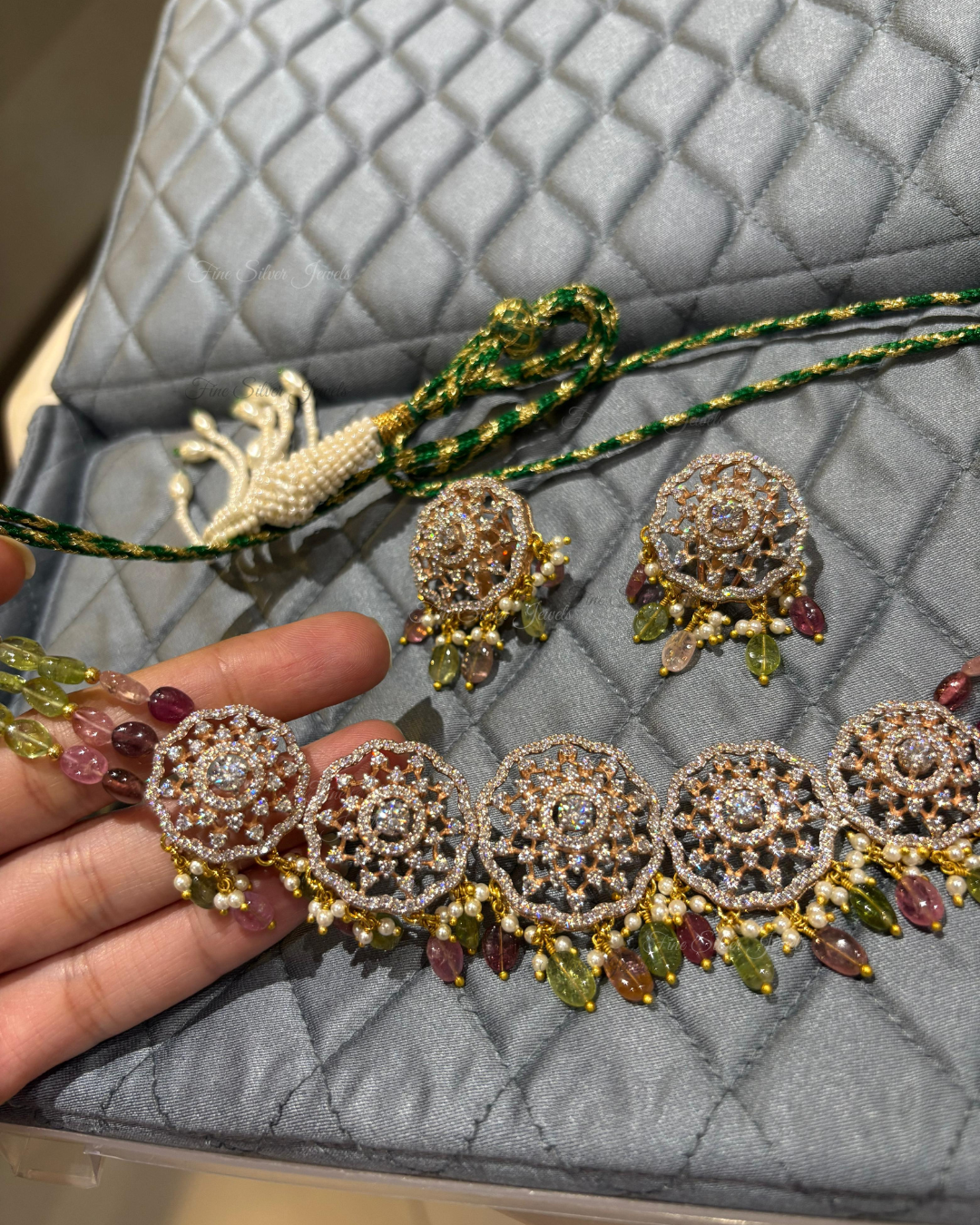 925 Silver Nitya Necklace Set