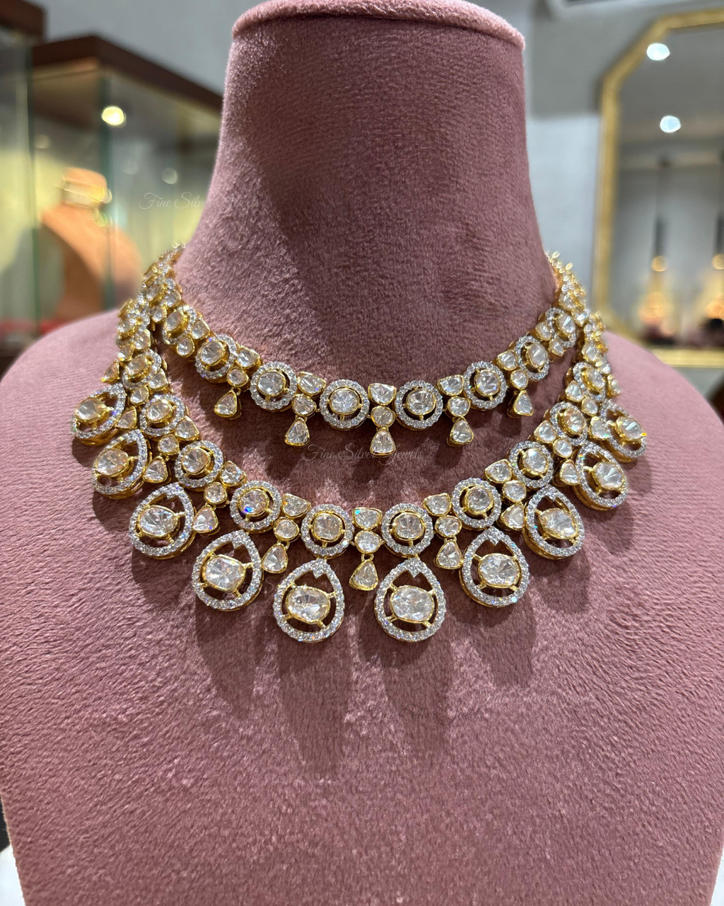 925 Silver Kuhu Polki Necklace