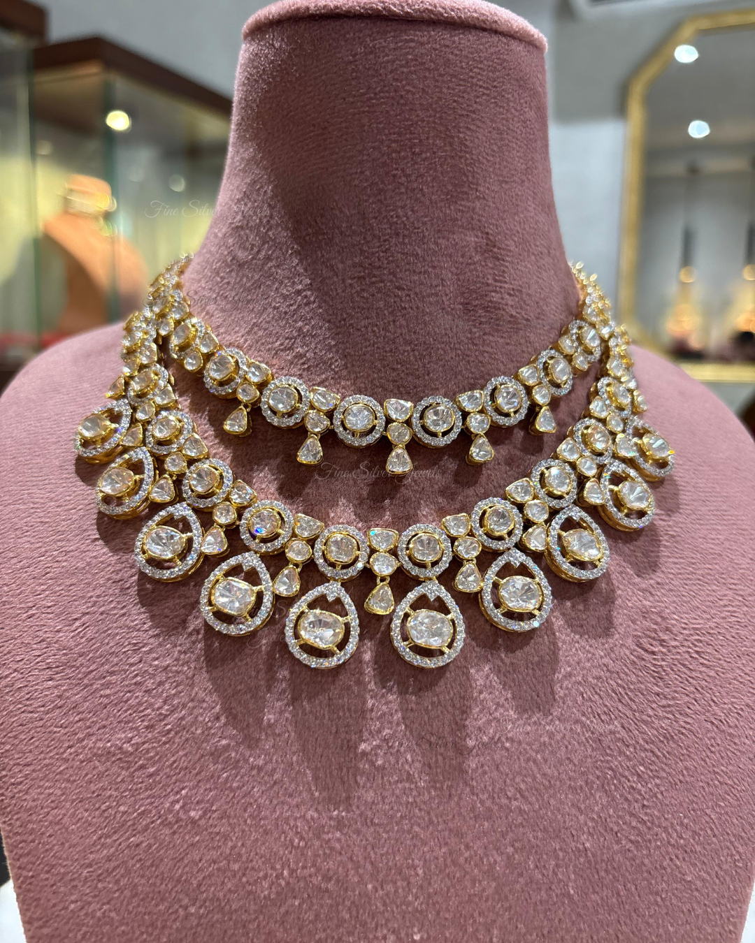925 Silver Kuhu Polki Necklace