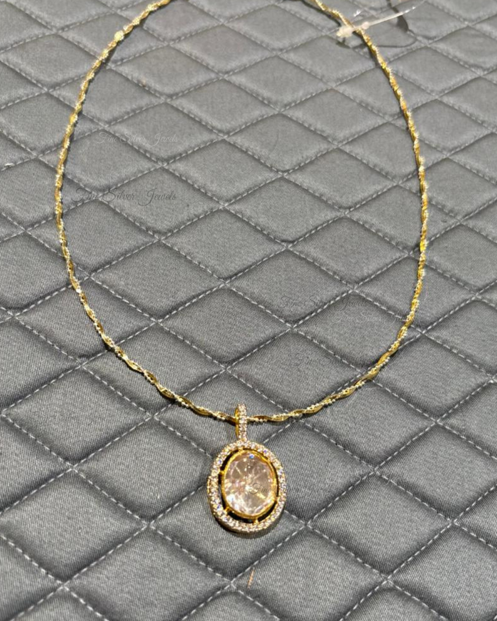 925 Silver Circle Of Love Polki Pendant