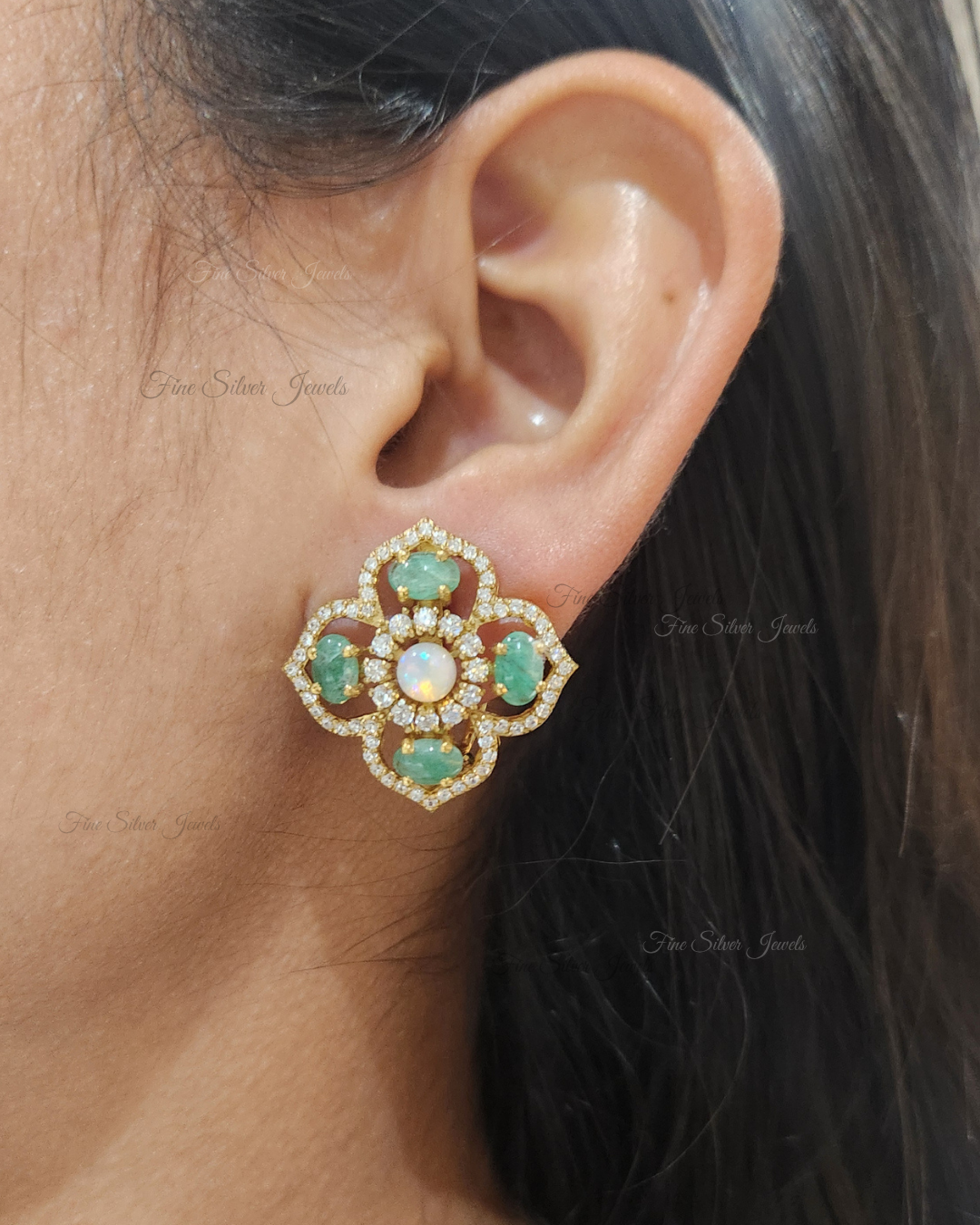 925 Silver Rosy Earring
