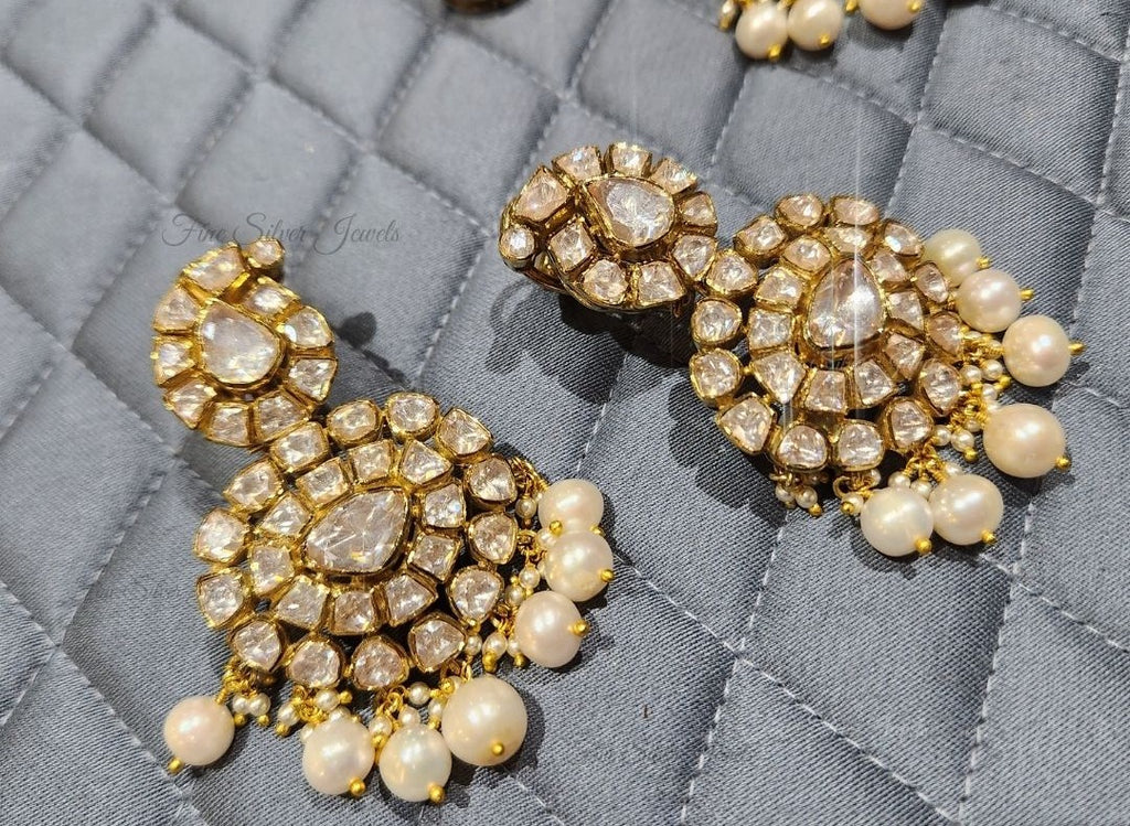 925 Silver Bhavika Polki Necklace Set