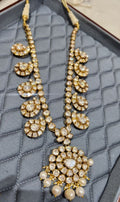 925 Silver Bhavika Polki Necklace Set