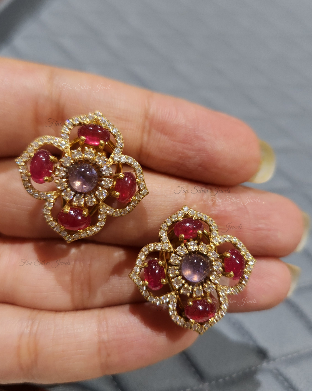 925 Silver Rosy Earring