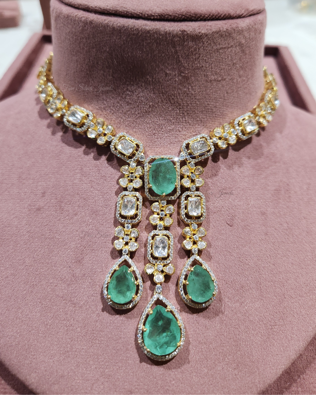 925 Silver Green Glamor Necklace