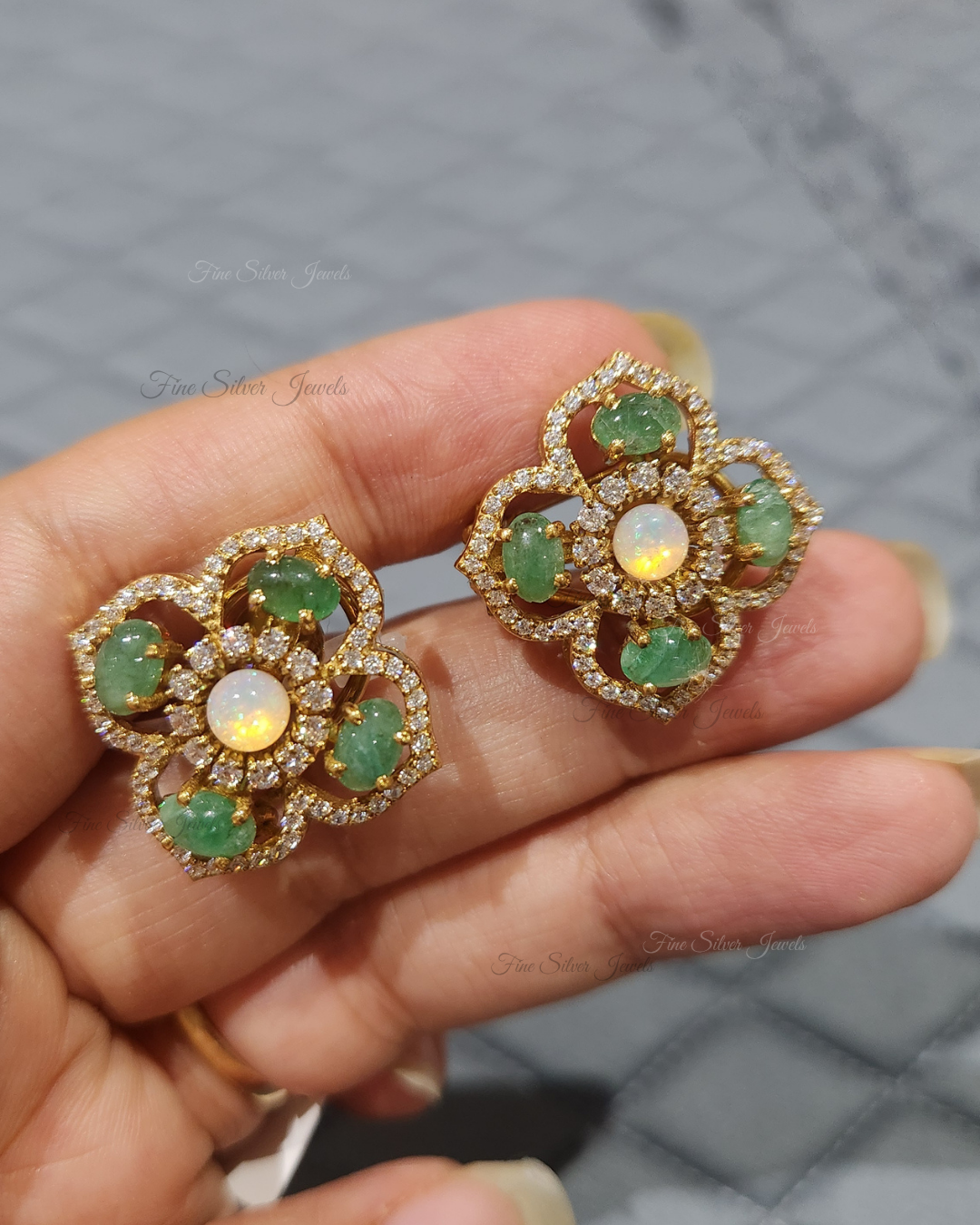 925 Silver Rosy Earring