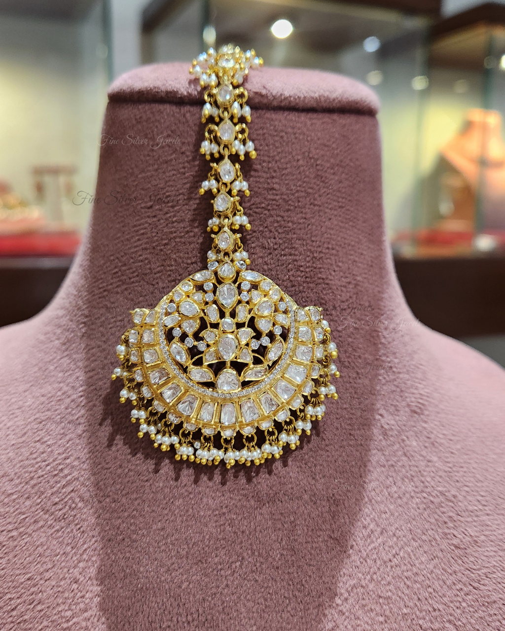 925 Silver Sita Polki Mangtikka