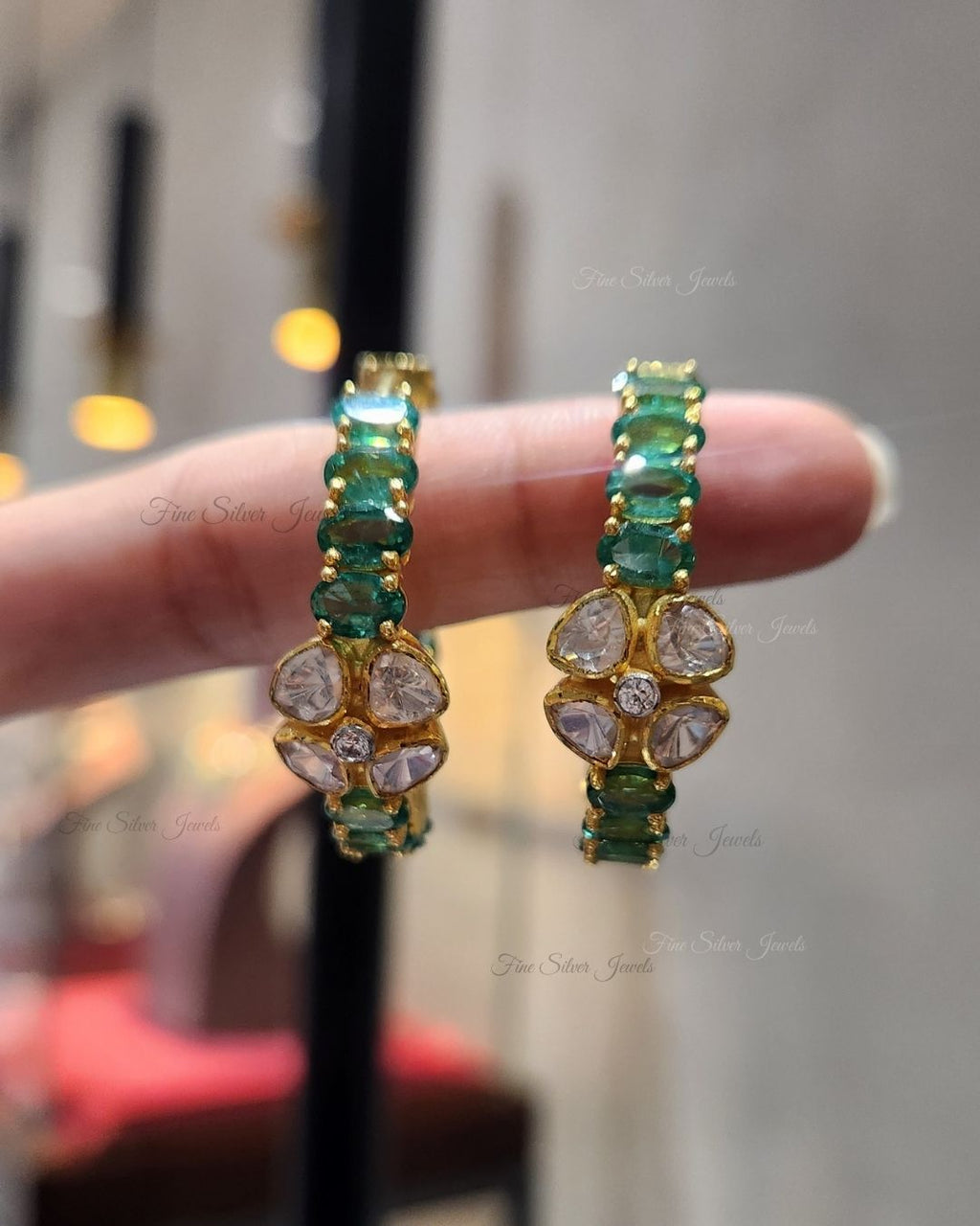925 Silver Akruti Bali Earring
