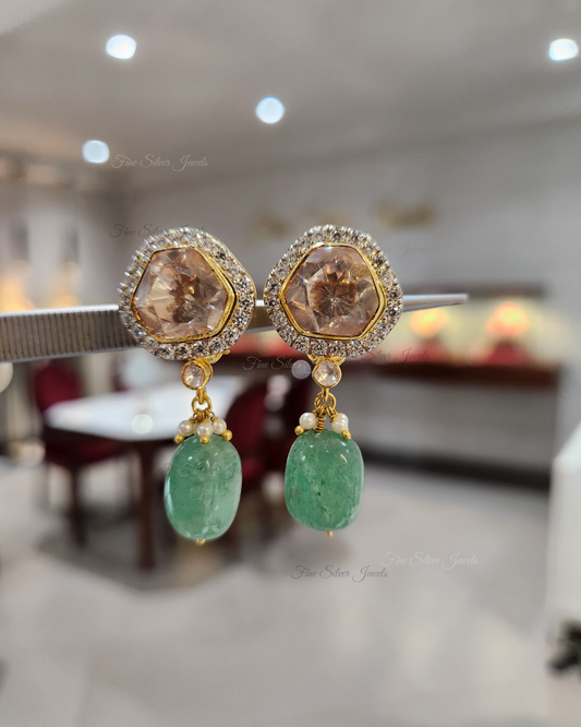 925 Silver Avanti Polki Earring