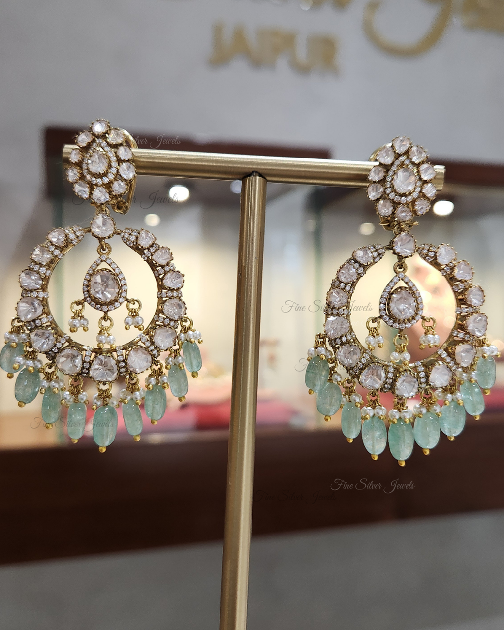 925 Silver Deepali Chandbali Earrings