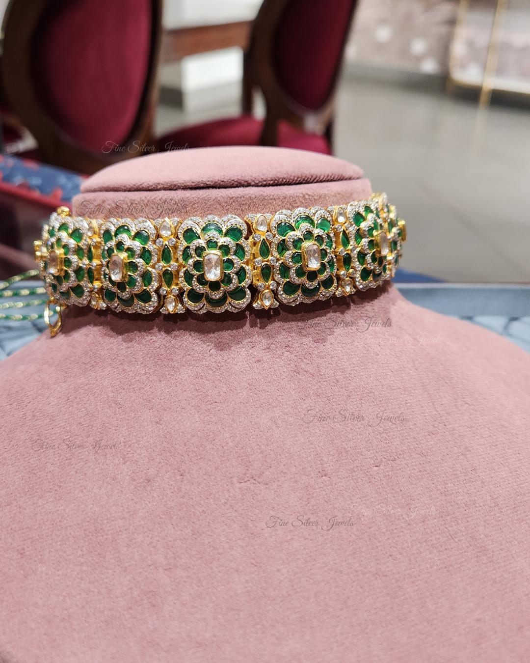 925 Silver Divisha Bracelet/Choker Set