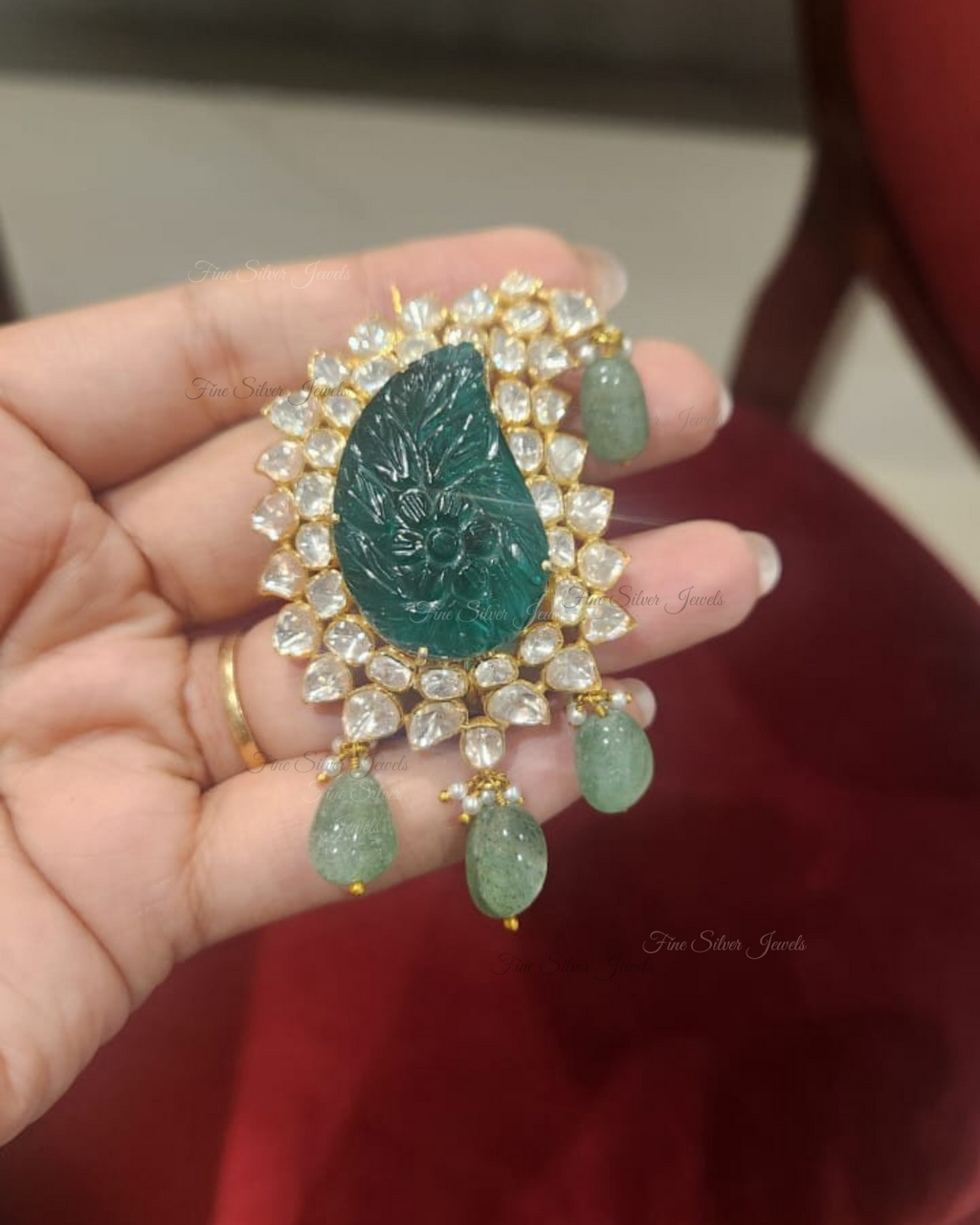 925 Silver Rajwadi Brooch