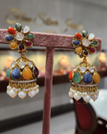 925 Silver Navrang Navratan Jhumka