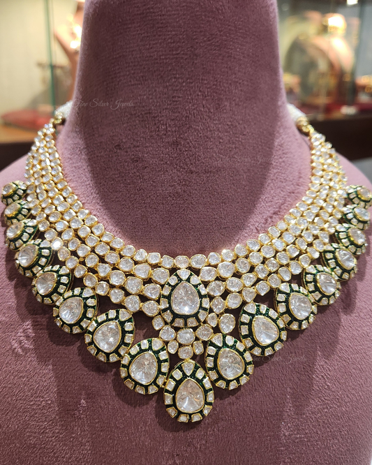 KANCHAK MOISSANITE POLKI NECKLACE
