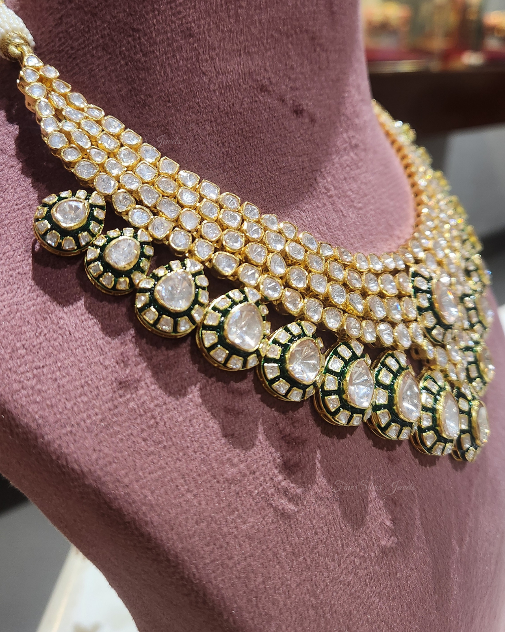 KANCHAK MOISSANITE POLKI NECKLACE