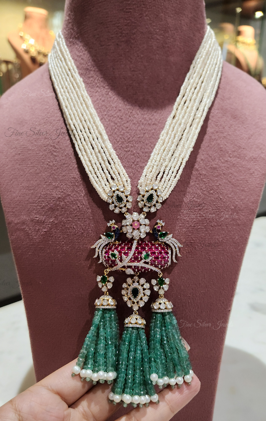 925 Silver Suhasini Necklace Set