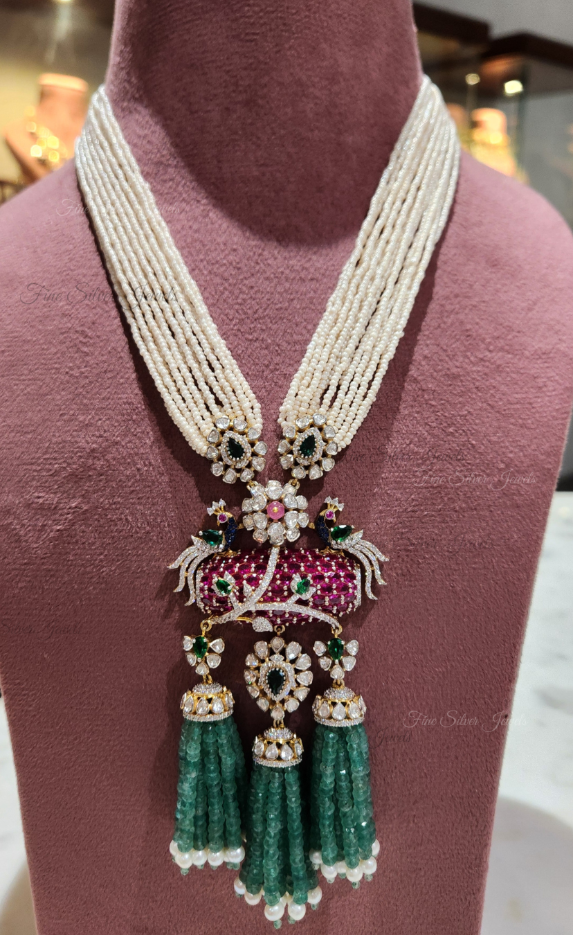 925 Silver Suhasini Necklace Set
