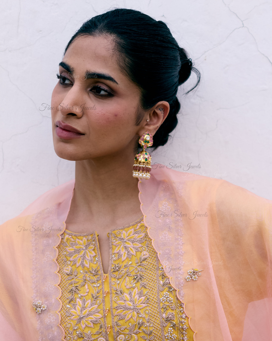 925 Silver Nia Jhumka Earrings