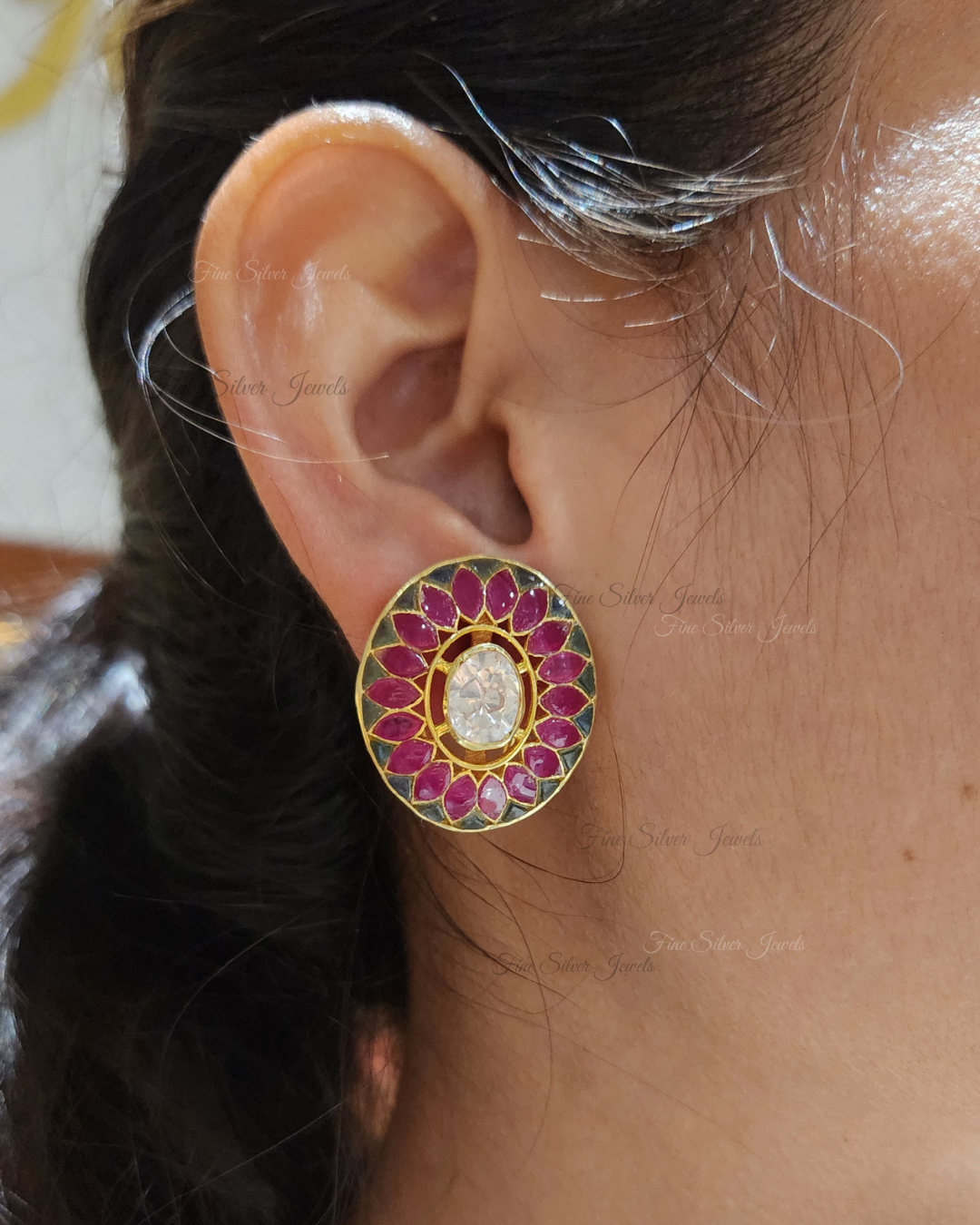 925 Silver Gunjan Earrings