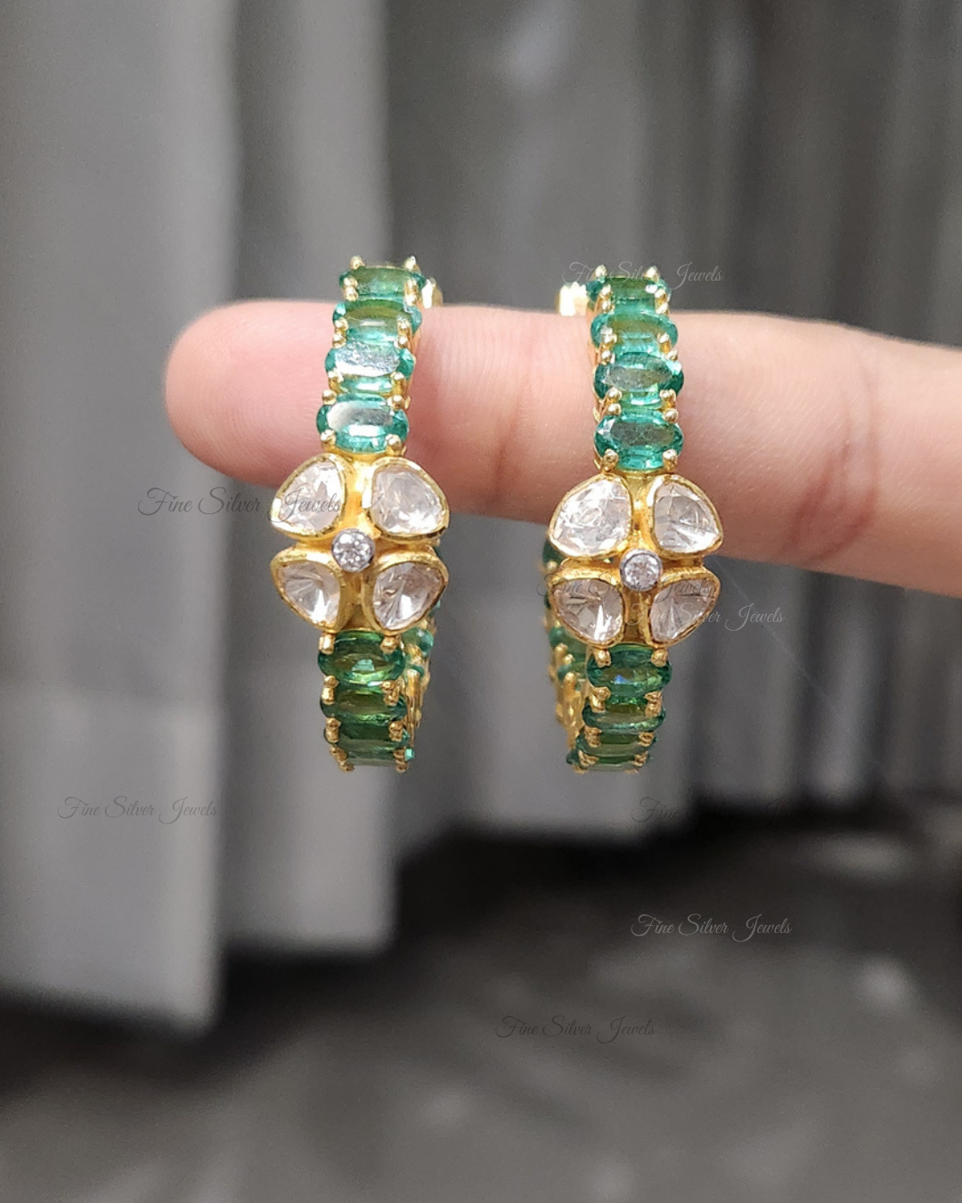 925 Silver Akruti Bali Earring
