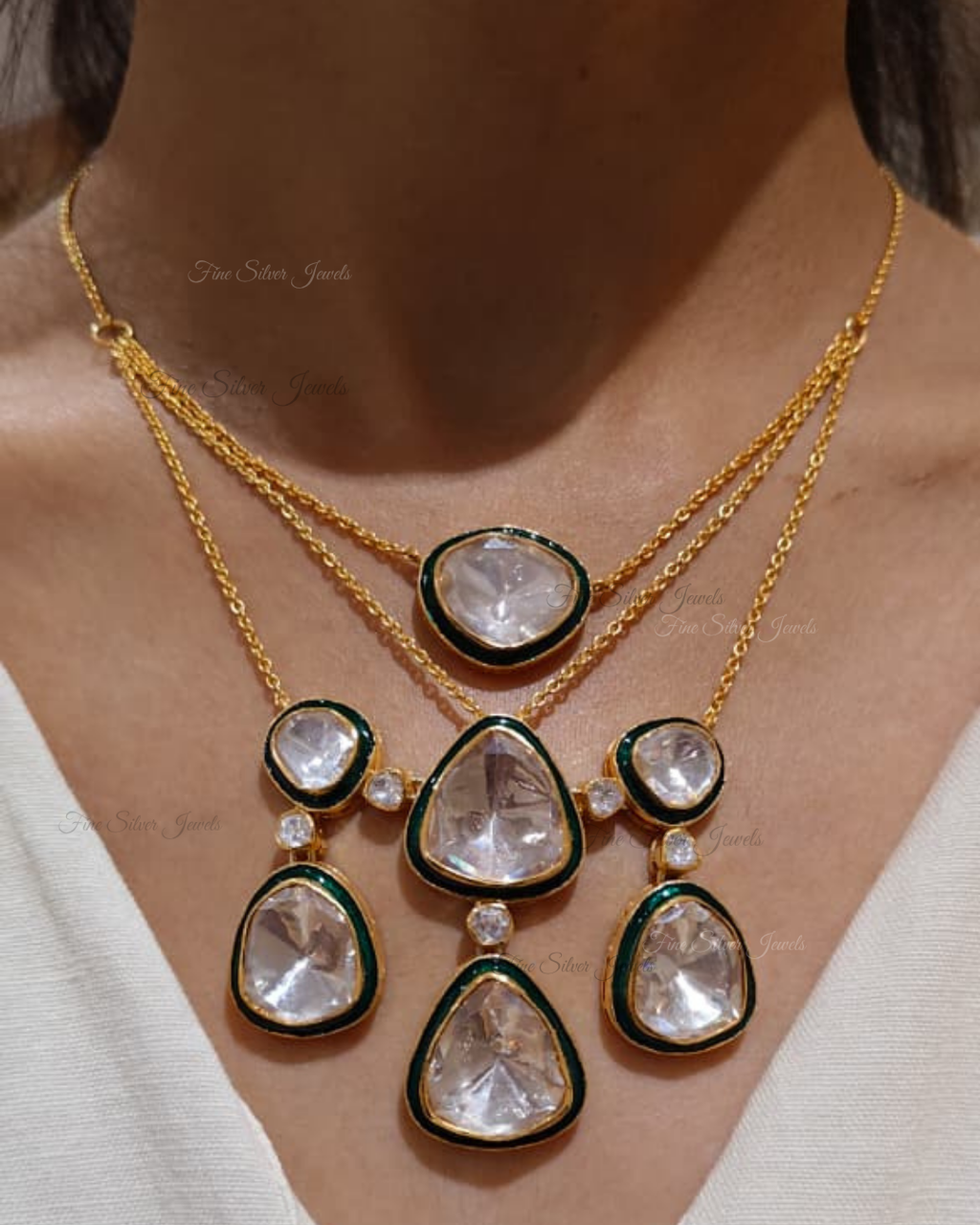 925 Silver Sunidhi Necklace Set