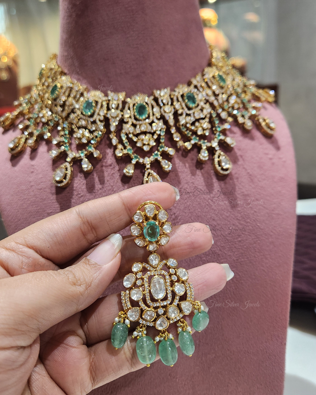 925 Silver Parinita Necklace Set