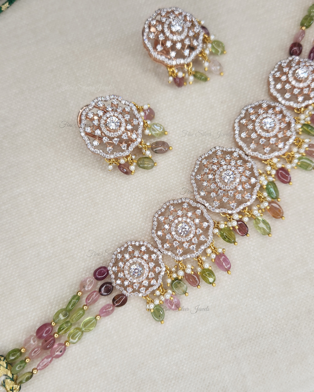 925 Silver Nitya Necklace Set