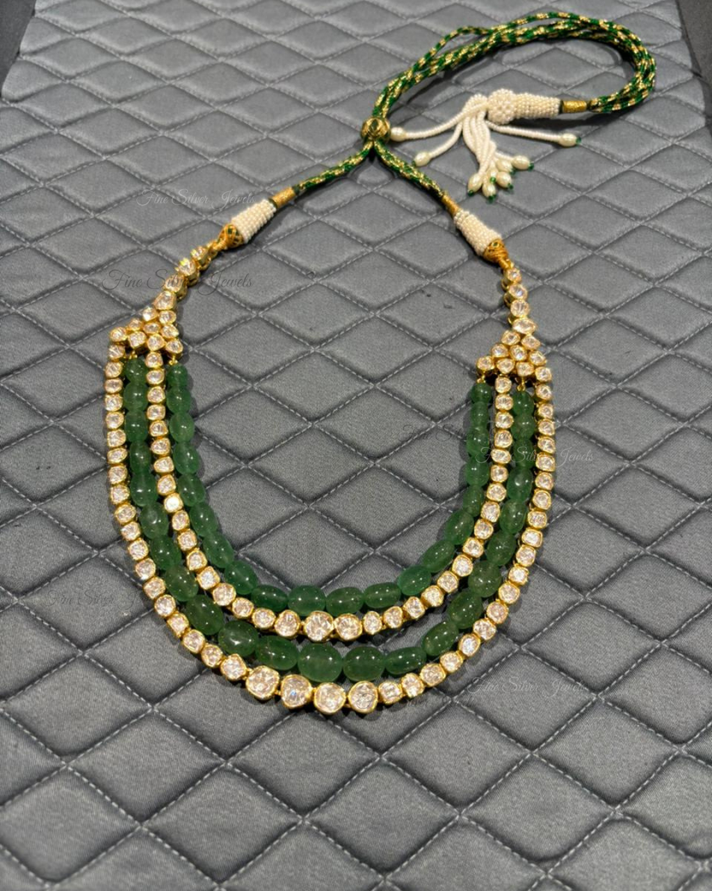 925 Silver Tiana Polki Necklace