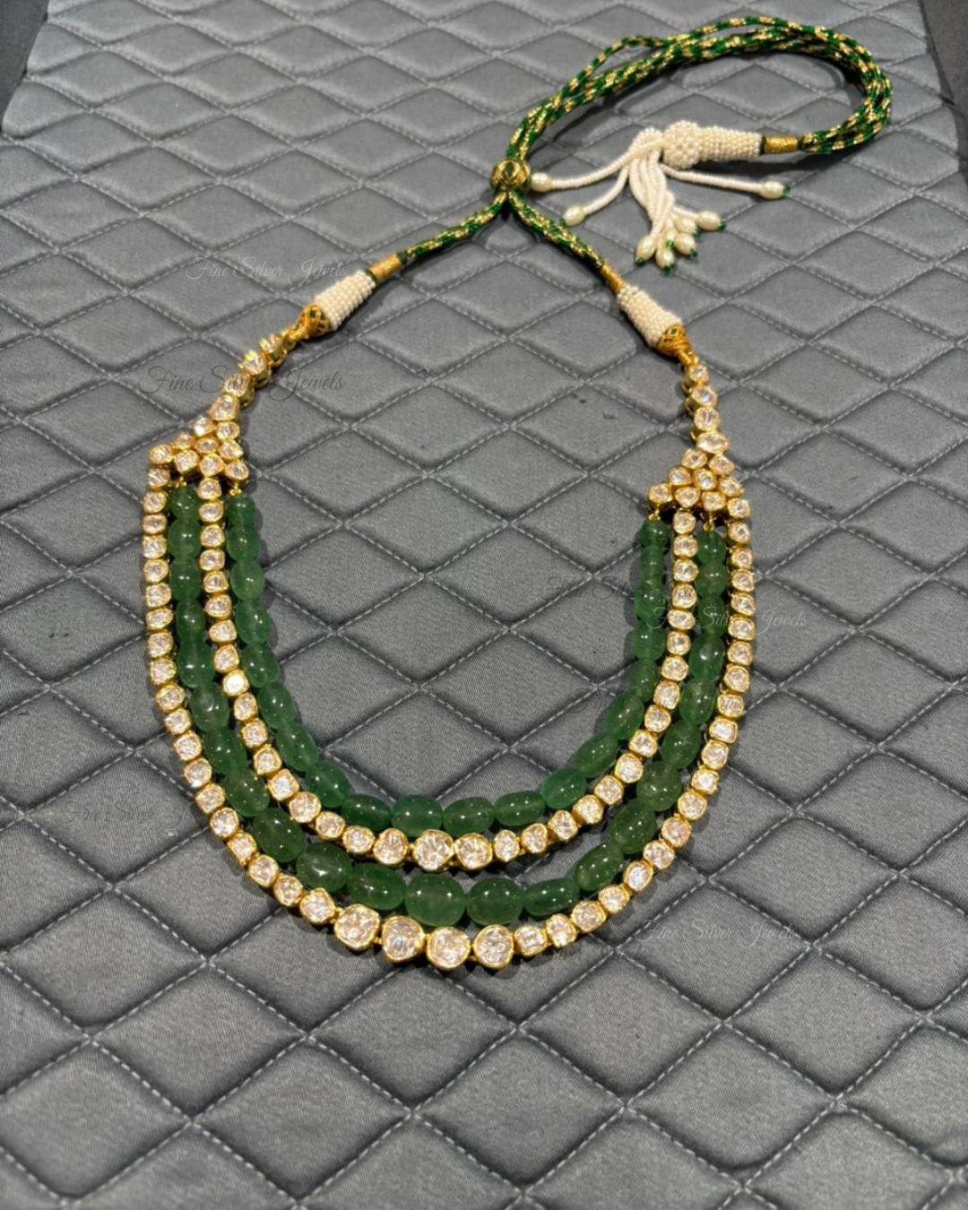 925 Silver Tiana Polki Necklace