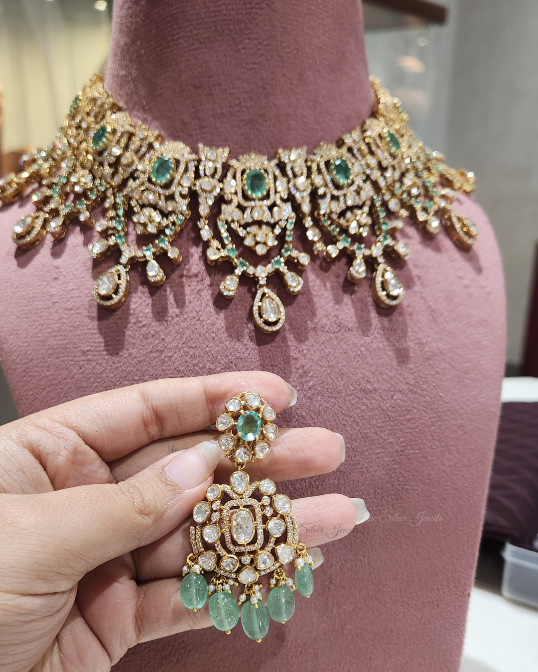 925 Silver Parinita Necklace Set