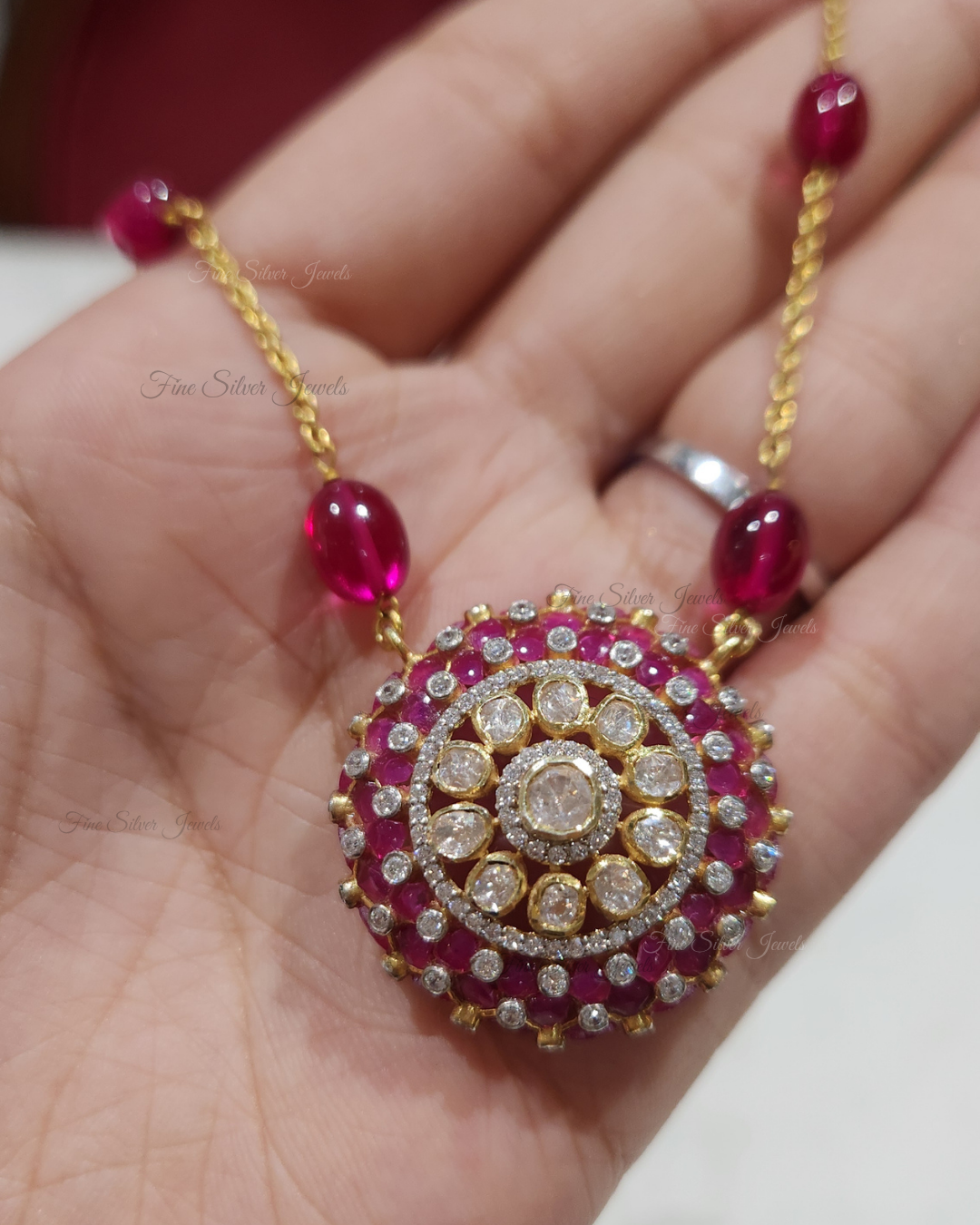 925 Silver Jodha Pendant Necklace