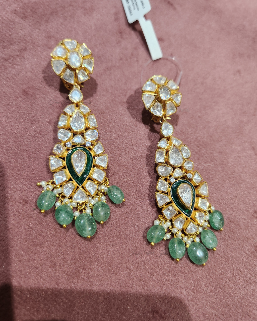 925 Silver Kasturba Polki Necklace Set