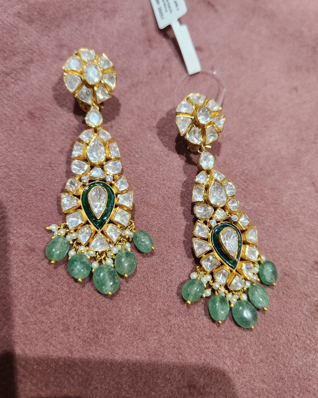 925 Silver Kasturba Polki Necklace Set