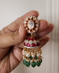 925 Silver Sati Jhumka Earrings